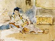 Eugene Delacroix Mounay ben Sultan china oil painting reproduction